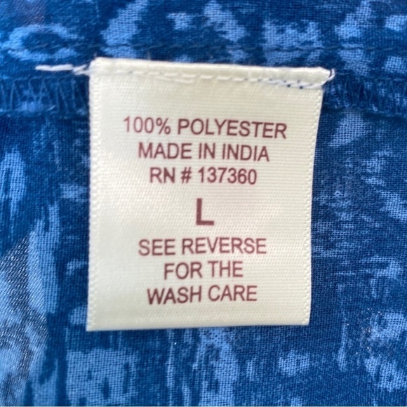 ModCloth Moon Orchid Twirl About a Tidal Wave Top Blue Size Large NWT - Picture 7 of 8